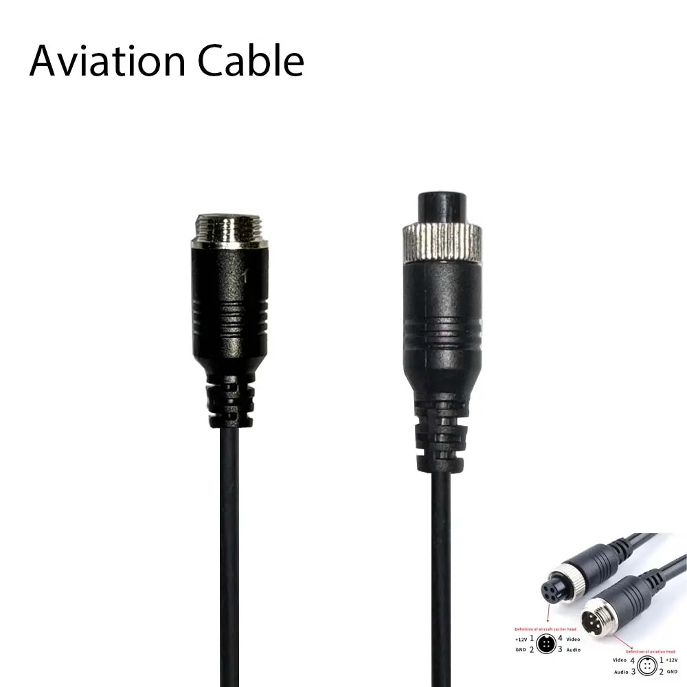 4 pin aviation vehicle cctv camera waterproof extension cable 4-Pin Aviation Video Cable
